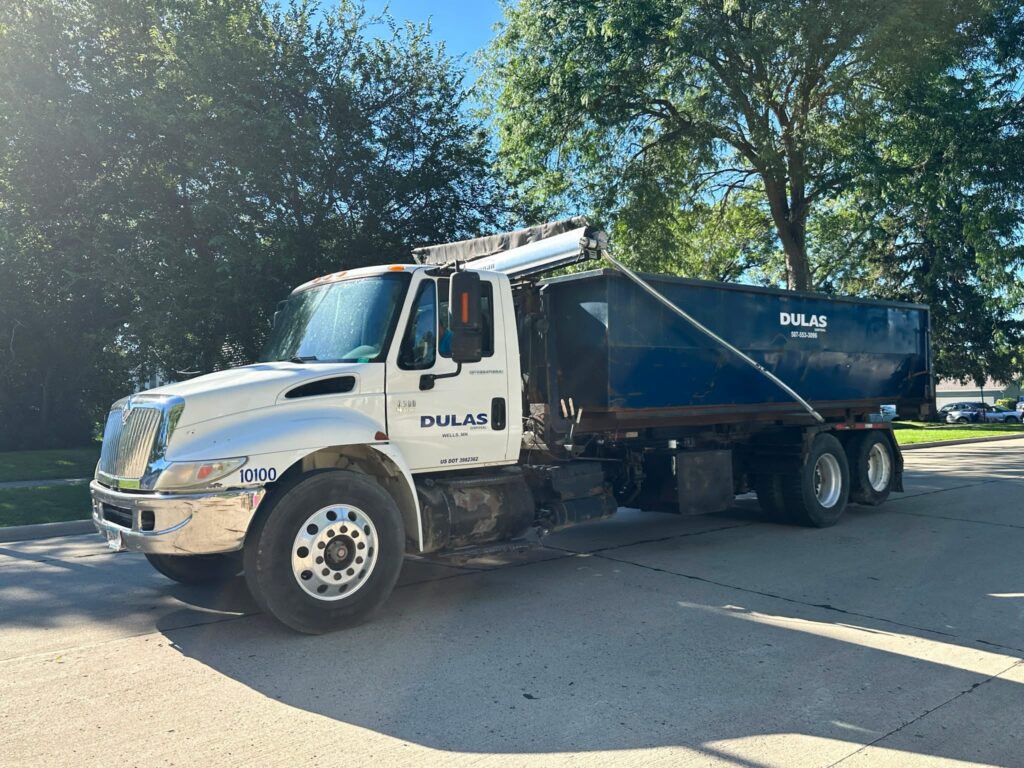 Dulas Disposal truck on street